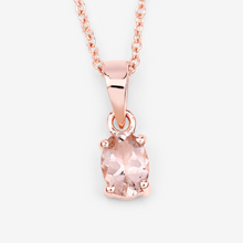 Load image into Gallery viewer, Genuine Morganite Solitaire Necklace