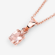Load image into Gallery viewer, Genuine Morganite Solitaire Necklace