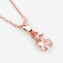 Load image into Gallery viewer, Genuine Morganite Solitaire Necklace