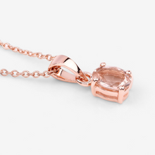 Load image into Gallery viewer, Genuine Morganite Solitaire Necklace