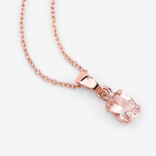 Load image into Gallery viewer, Genuine Morganite Solitaire Necklace