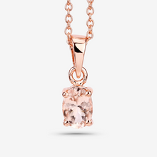 Load image into Gallery viewer, Genuine Morganite Solitaire Necklace