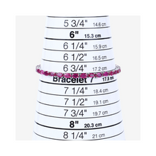 Load image into Gallery viewer, Genuine Pink Ruby 10K Gold Tennis Bracelet