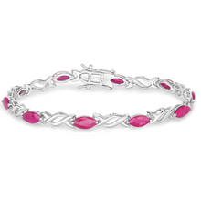 Load image into Gallery viewer, Genuine Ruby Crossover Bracelet