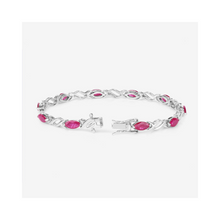 Load image into Gallery viewer, Genuine Ruby Crossover Bracelet