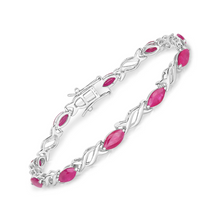 Load image into Gallery viewer, Genuine Ruby Crossover Bracelet