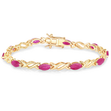 Load image into Gallery viewer, Genuine Ruby Crossover Bracelet