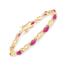 Load image into Gallery viewer, Genuine Ruby Crossover Bracelet