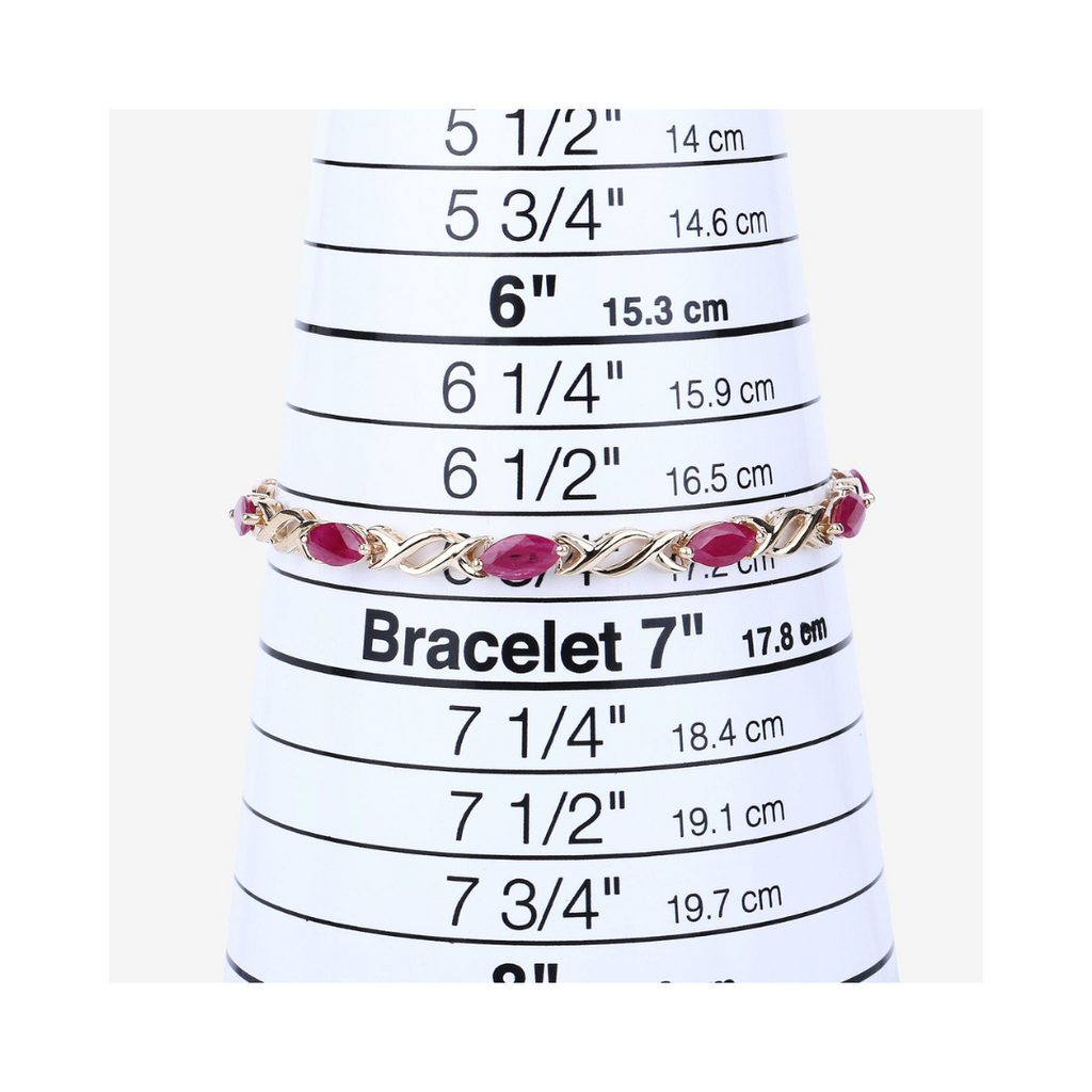 Genuine Ruby Crossover Bracelet