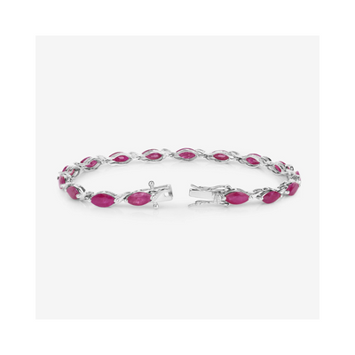 Genuine Ruby 10K Gold Bracelet