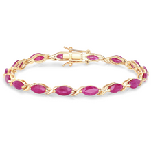 Load image into Gallery viewer, Genuine Ruby 10K Gold Bracelet