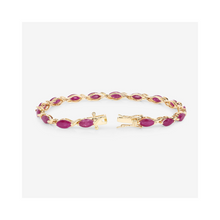 Load image into Gallery viewer, Genuine Ruby 10K Gold Bracelet