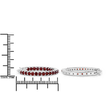 Load image into Gallery viewer, Natural Garnet Hoop Earrings