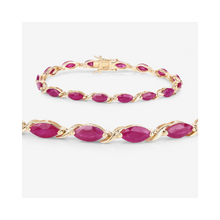 Load image into Gallery viewer, Genuine Ruby 10K Gold Bracelet