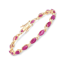 Load image into Gallery viewer, Genuine Ruby 10K Gold Bracelet