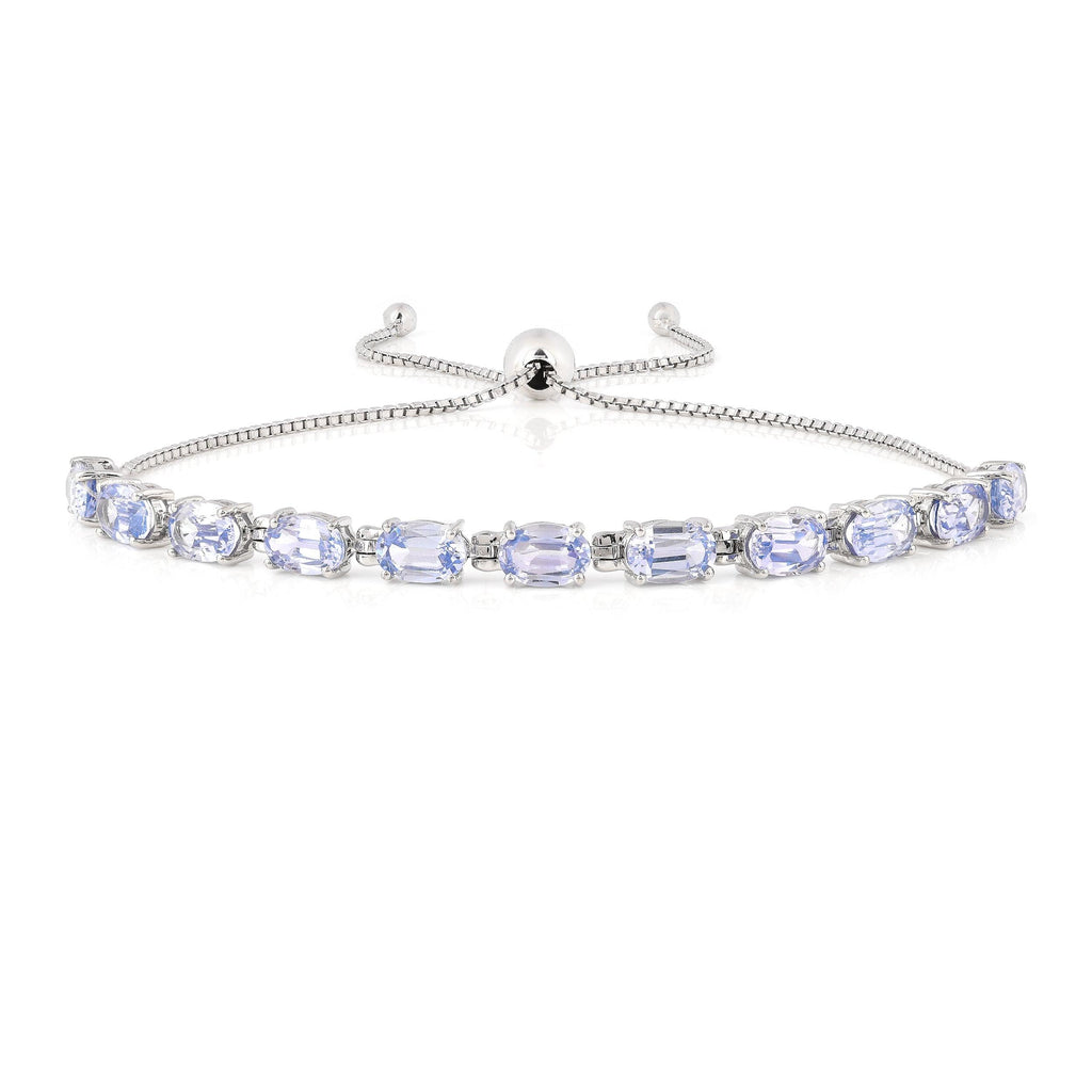 Tanzanite bracelet, Sterling silver and tanzanite bracelet, adjustable bracelet for women, december birthstone