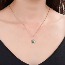 Load image into Gallery viewer, Mother of Pearl Clover Emerald Pendant Necklace