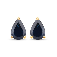Load image into Gallery viewer, Genuine Blue Sapphire Teardrop Studs Earrings