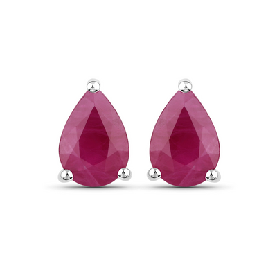 Genuine Pink Ruby 10K gold Earrings