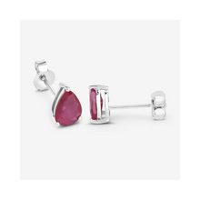 Load image into Gallery viewer, Genuine Pink Ruby 10K gold Earrings