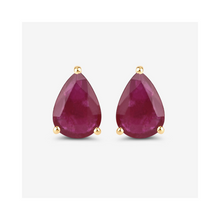 Load image into Gallery viewer, Genuine Pink Ruby 10K gold Earrings
