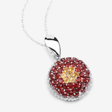 Load image into Gallery viewer, Genuine Citrine Garnet Cluster Necklace