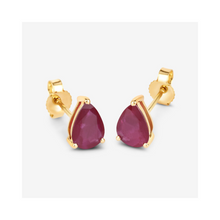 Load image into Gallery viewer, Genuine Pink Ruby 10K gold Earrings