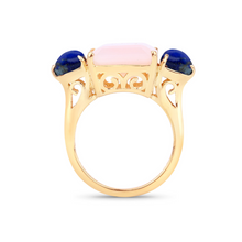 Load image into Gallery viewer, Natural Pink Opal 3 Stone Ring