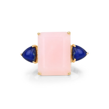 Load image into Gallery viewer, Natural Pink Opal 3 Stone Ring