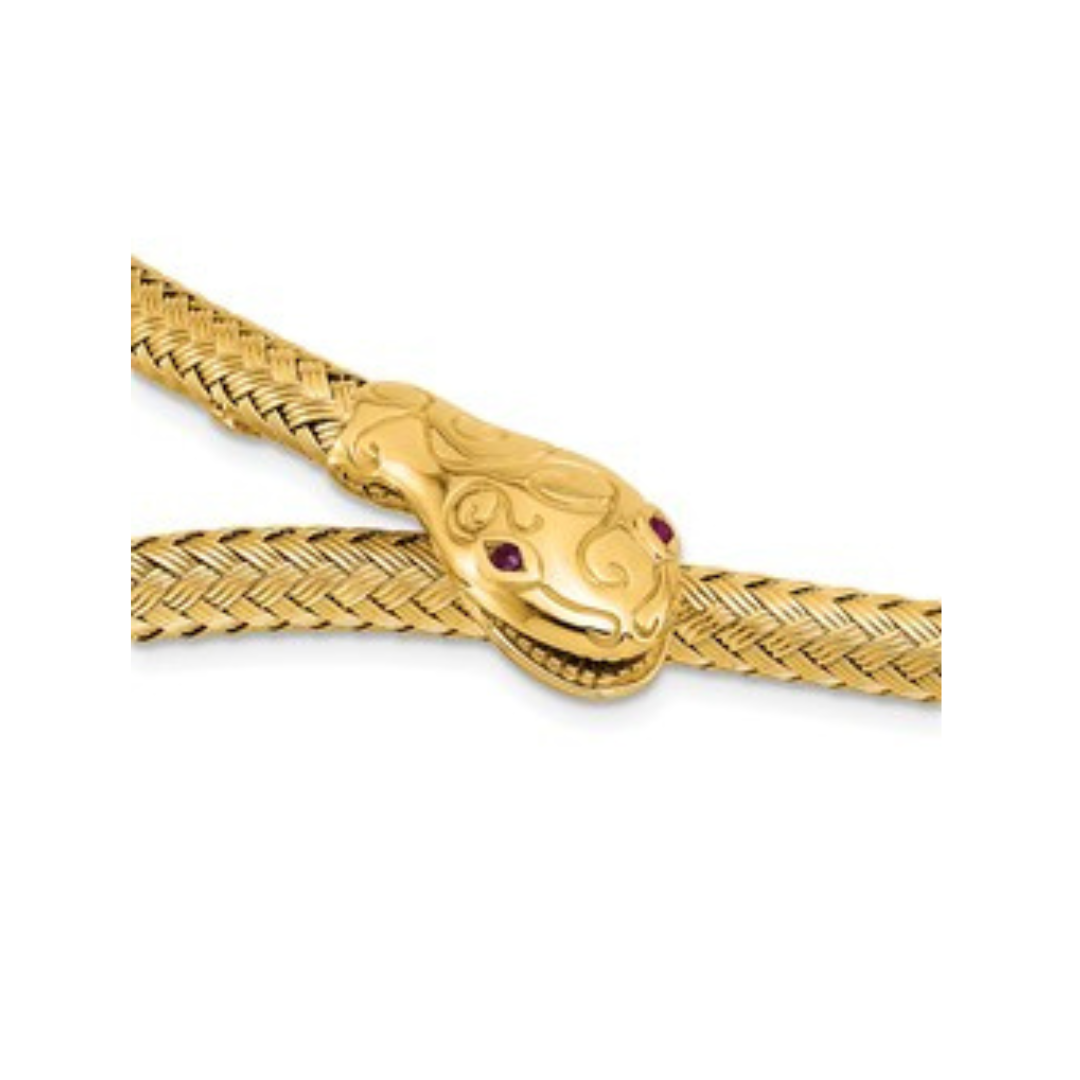 18K Ruby Snake Neck Collar