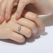Load image into Gallery viewer, Lab Grown Blue Opal Dainty Ring - FineColorJewels