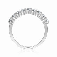 Load image into Gallery viewer, Round White Moissanite Half Eternity Ring - FineColorJewels