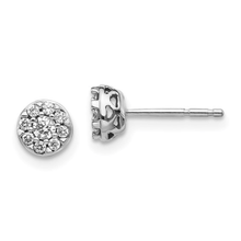 Load image into Gallery viewer, 14K gold earring designs, white gold diamond jewelry