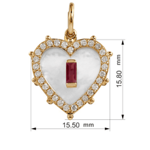 Load image into Gallery viewer, Mother Of Pearl Heart Pendant Necklace