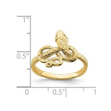 Load image into Gallery viewer, 14K Gold Snake Ring