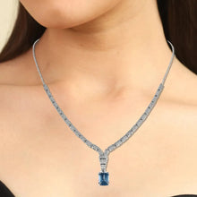 Load image into Gallery viewer, Natural London Blue Topaz Birthstone Necklace