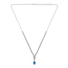 Load image into Gallery viewer, Natural London Blue Topaz Birthstone Necklace