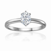 Load image into Gallery viewer, Moissanite Solitaire One Carat Ring | 925 Sterling Silver Moissanite Solitaire Ring | White Silver Ring | Women&#39;s Day Gift for Her - FineColorJewels