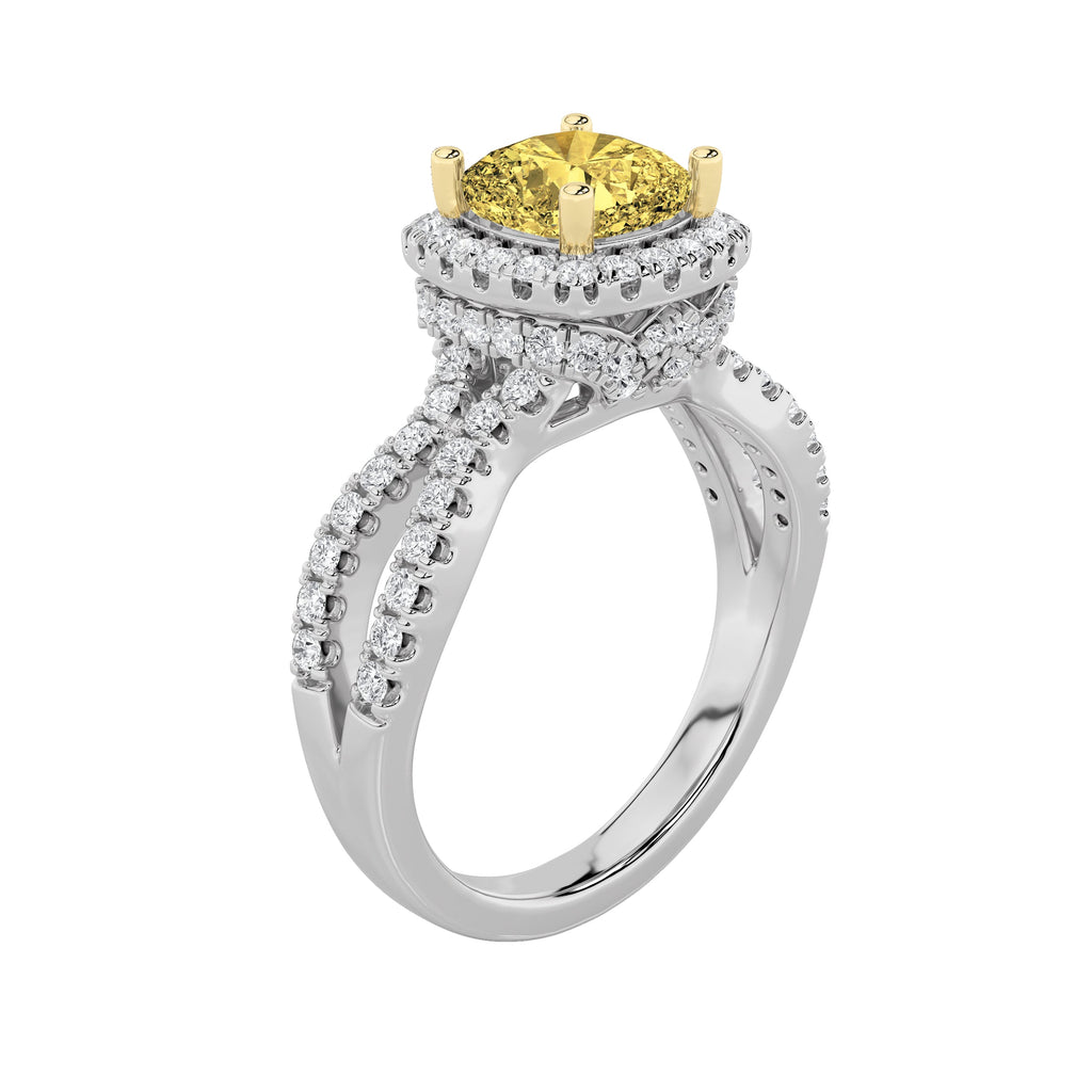 2.25Cttw Elongated Cushion Shaped Lab Grown Diamond (F/VS) Ring in 14K Gold
