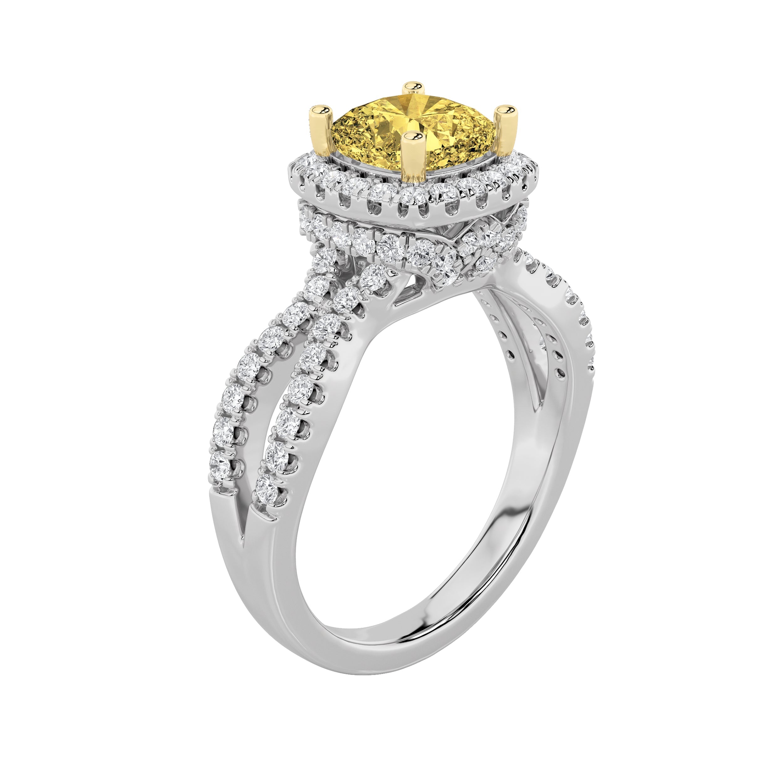 2.25Cttw Elongated Cushion Shaped Lab Grown Diamond (F/VS) Ring in 14K Gold