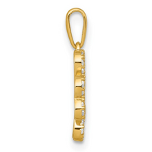 Load image into Gallery viewer, 10k Gold CZ Four Leaf Clover Heart Pendant