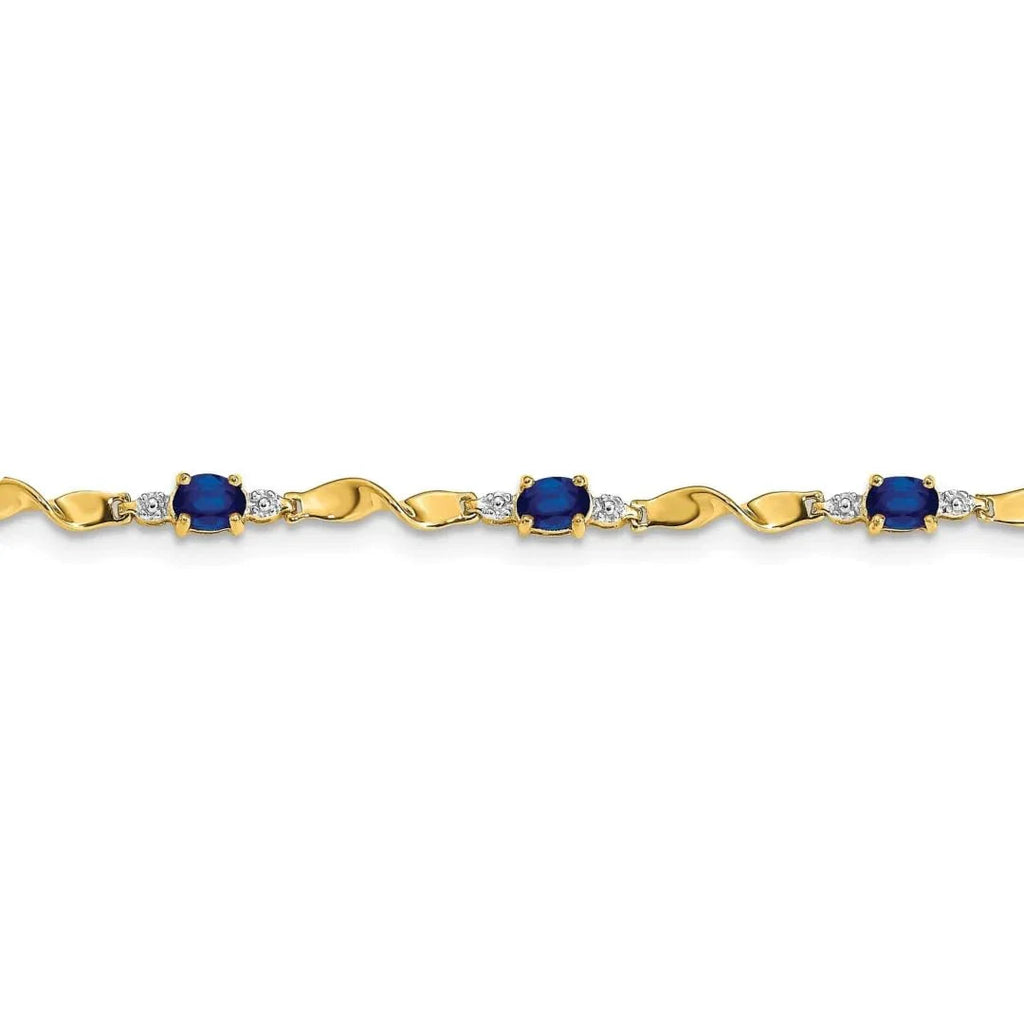 Genuine Sapphire 14K Gold Twisted Bracelet Fine Color Jewels 14k gold bracelet,14k gold dainty bracelet,blue sapphire bracelet yellow gold,dainty 14k gold bracelet,dainty gold bracelet 14k,gold and sapphire bracelet,oval sapphire bracelet,QG,sapphire and diamond bracelet gold,sapphire and diamond bracelet yellow gold,sapphire bracelet yellow gold,sapphire gold bracelet,Twisted bracelet gold,unisex gold bracelet