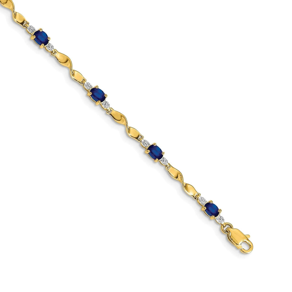 Genuine Sapphire 14K Gold Twisted Bracelet Fine Color Jewels 14k gold bracelet,14k gold dainty bracelet,blue sapphire bracelet yellow gold,dainty 14k gold bracelet,dainty gold bracelet 14k,gold and sapphire bracelet,oval sapphire bracelet,QG,sapphire and diamond bracelet gold,sapphire and diamond bracelet yellow gold,sapphire bracelet yellow gold,sapphire gold bracelet,Twisted bracelet gold,unisex gold bracelet