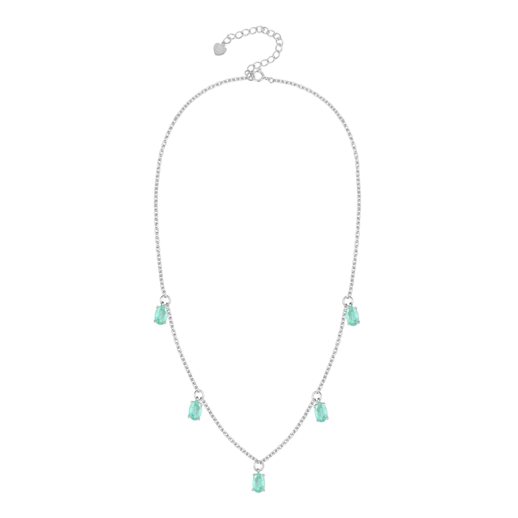 Emerald Layering Necklace - FineColorJewels