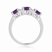 Load image into Gallery viewer, Trendy Ring 925 Sterling Silver Ring Amethyst Stackables Ring - FineColorJewels