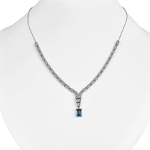 Load image into Gallery viewer, Natural London Blue Topaz Birthstone Necklace