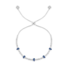 Load image into Gallery viewer, Genuine Sapphire Bracelet with Natural White Zircon