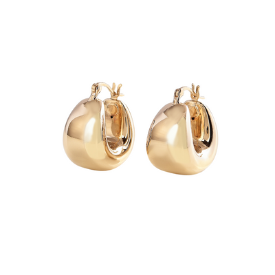 18K Gold Vermeil Huggie Hoops Earrings