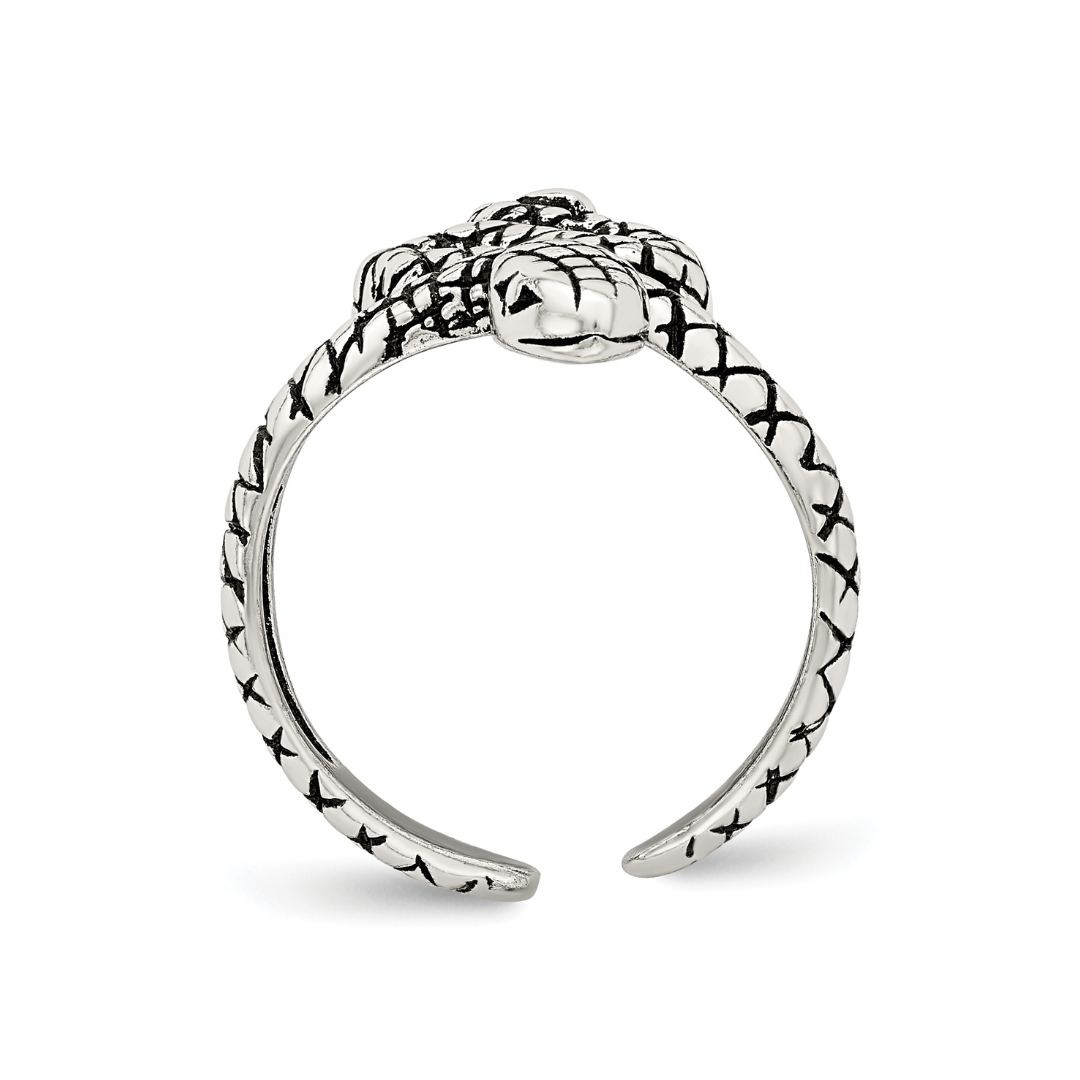 Antiqued Snake Toe Ring