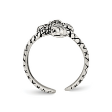 Load image into Gallery viewer, Antiqued Snake Toe Ring